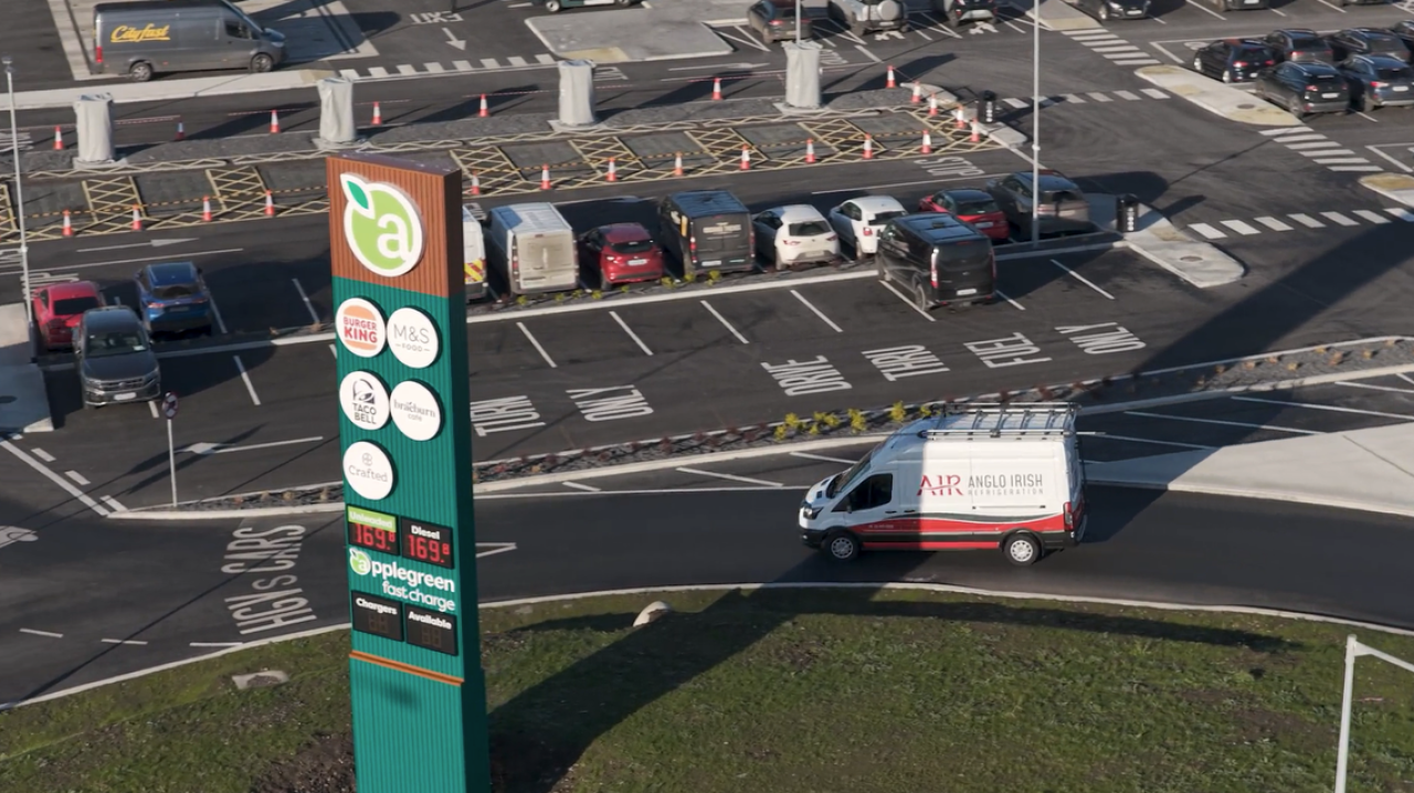 Applegreen Aerial Van View