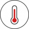 Thermometer icon for temperature